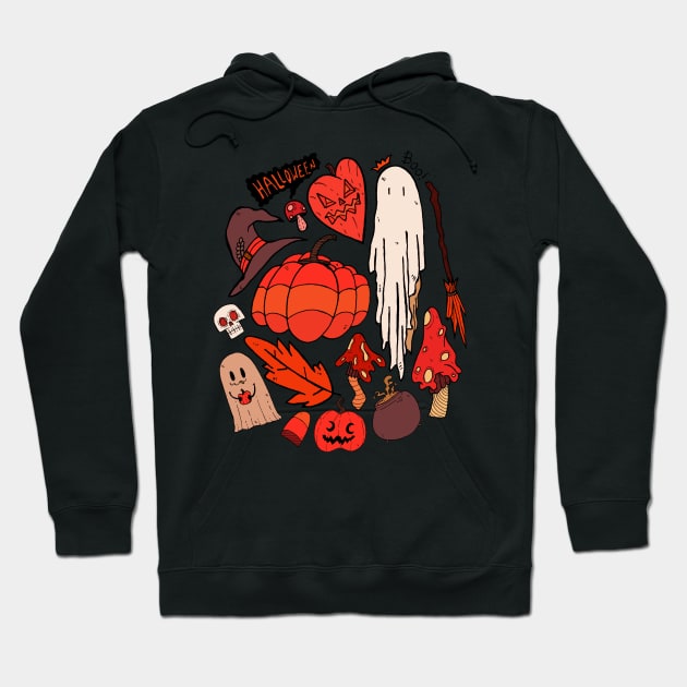 Halloween vibes 1 Hoodie by Swadeillustrations